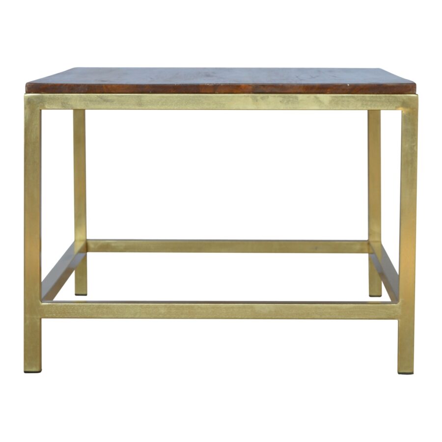 Rectangular Coffee Table with Gold Base