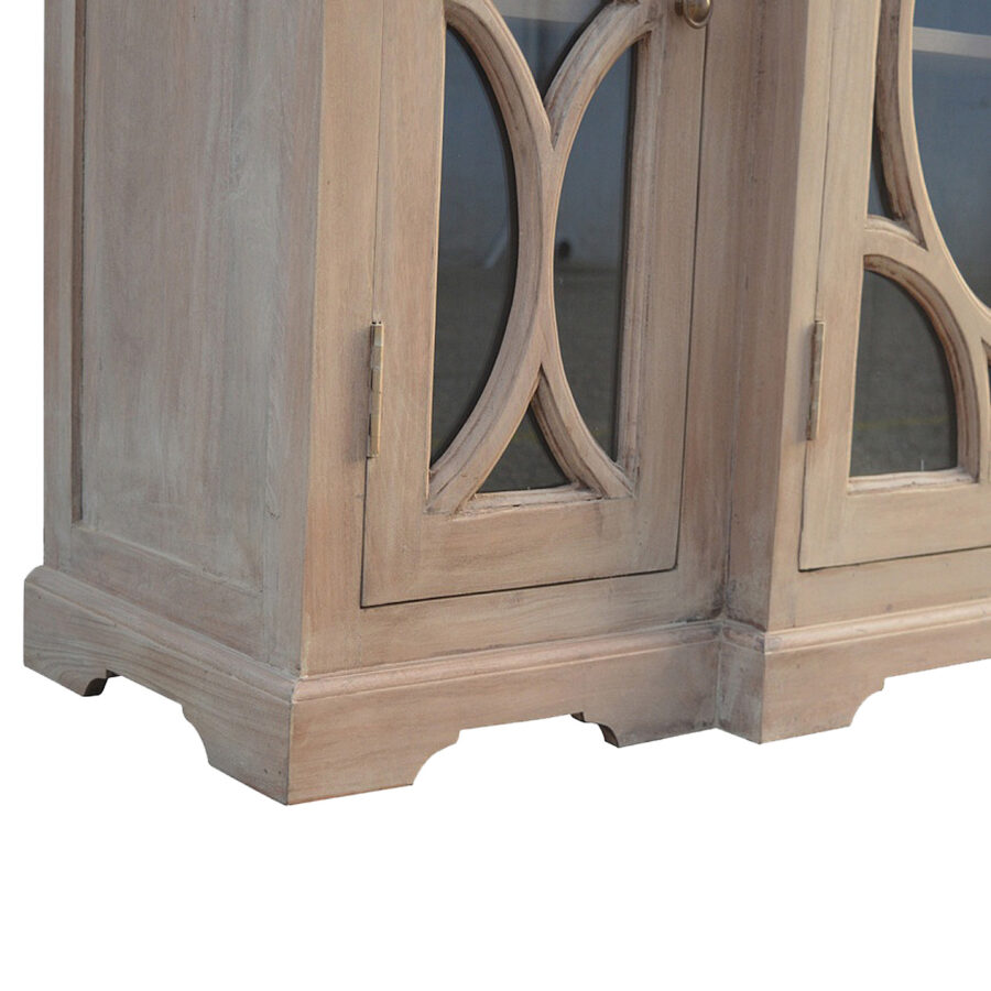 Media Unit with 2 Hand Carved Glazed Doors
