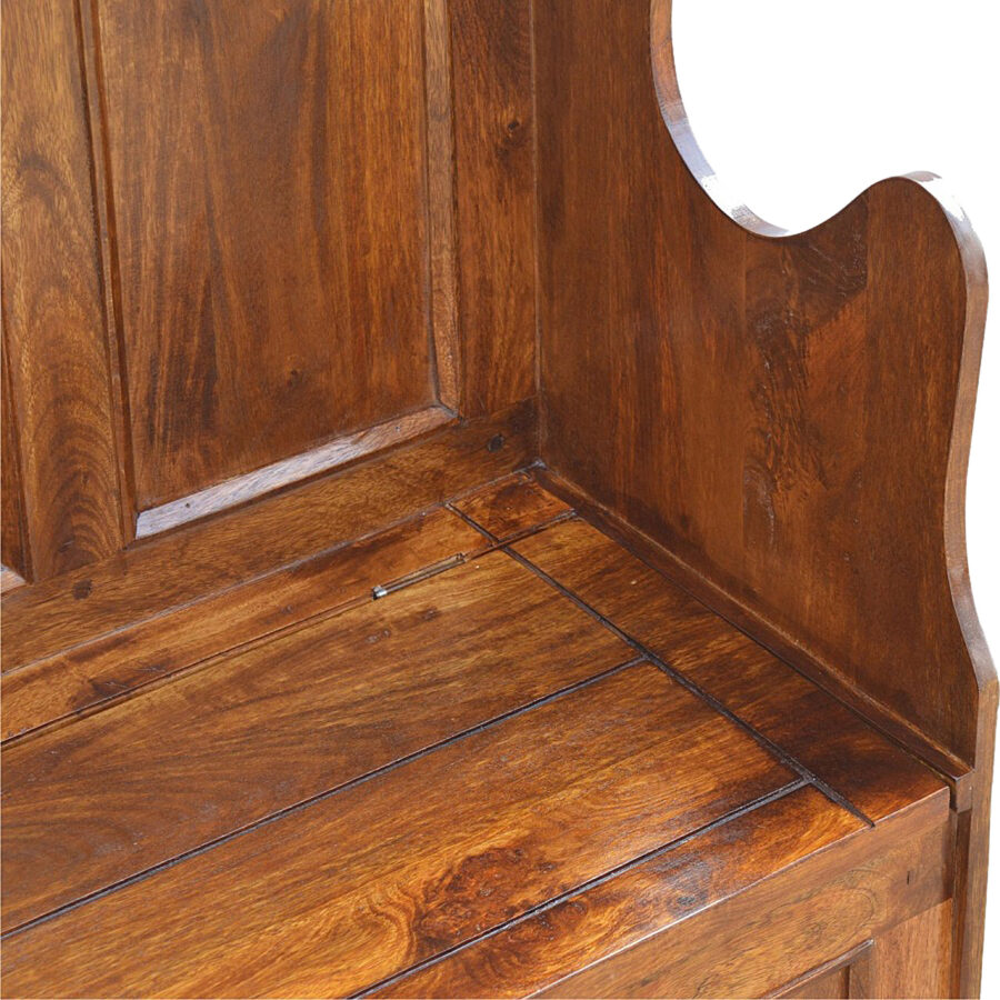 Lid up County Style Monks Bench