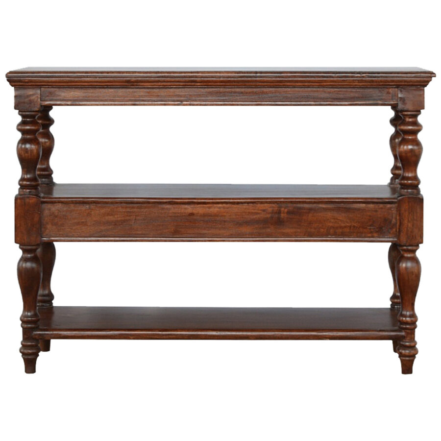 Solid Wood Turned Leg Console Table