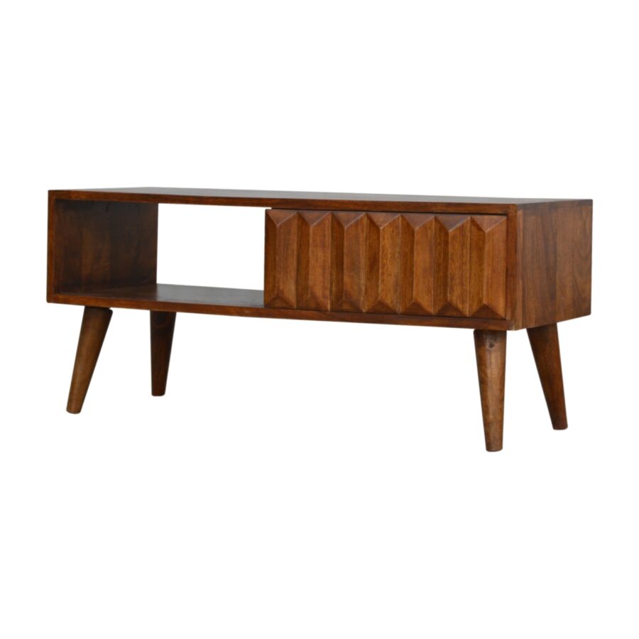 Chestnut Prism Sliding Door Coffee Table