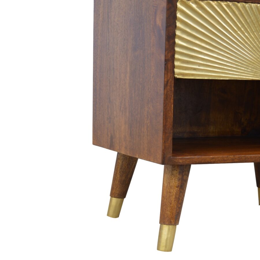 Manila Gold 1 Drawer Bedside