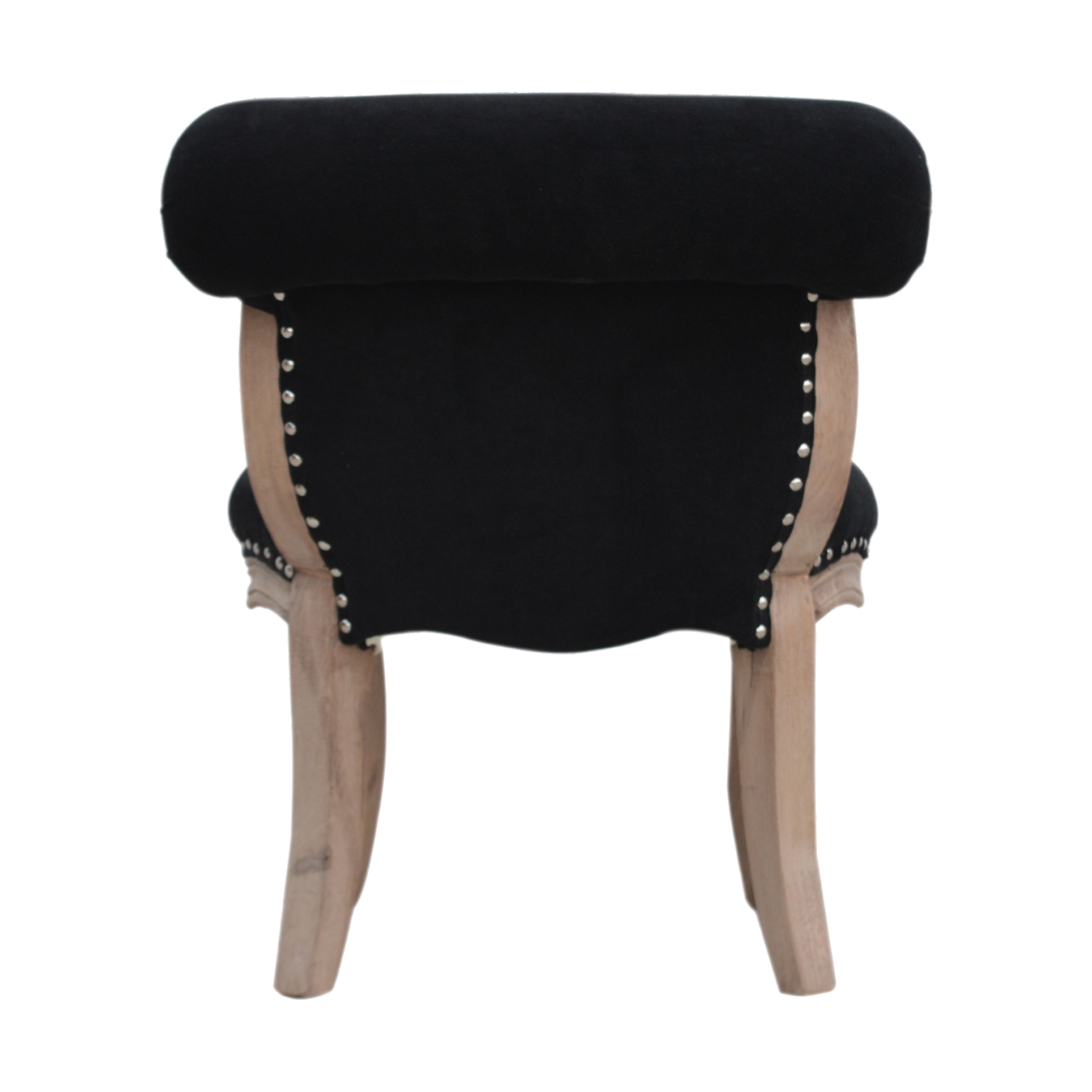 Black velvet outlet studded chair