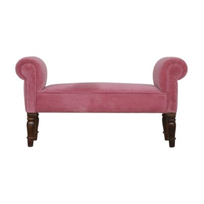 Pink Velvet Bench