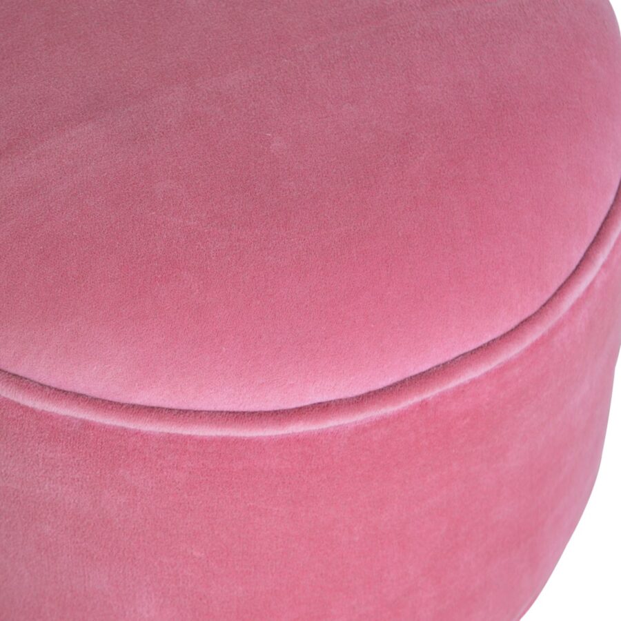 Pink Velvet Nordic Style Footstool