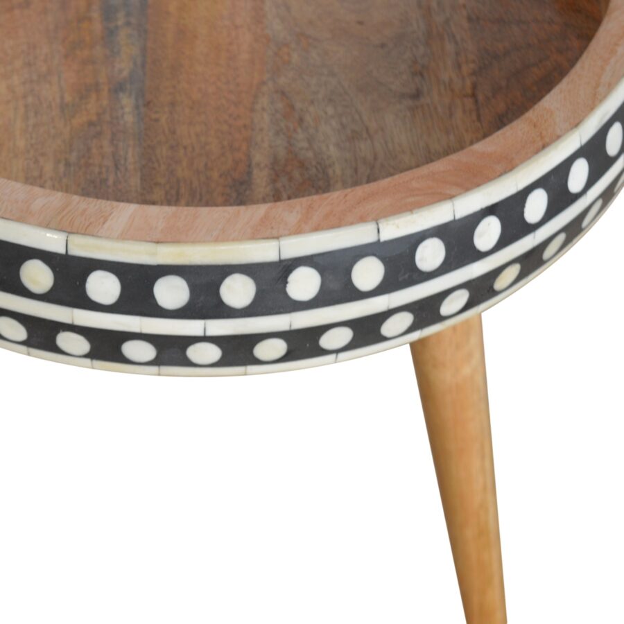 Small Patterned Nordic Style End Table