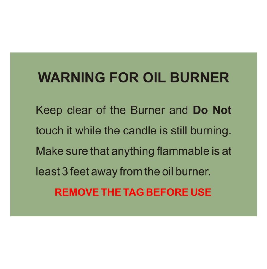 warning for oil burner