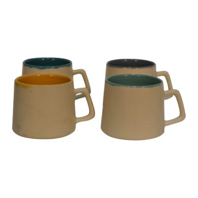 in3095 cream & multi mug set of 4