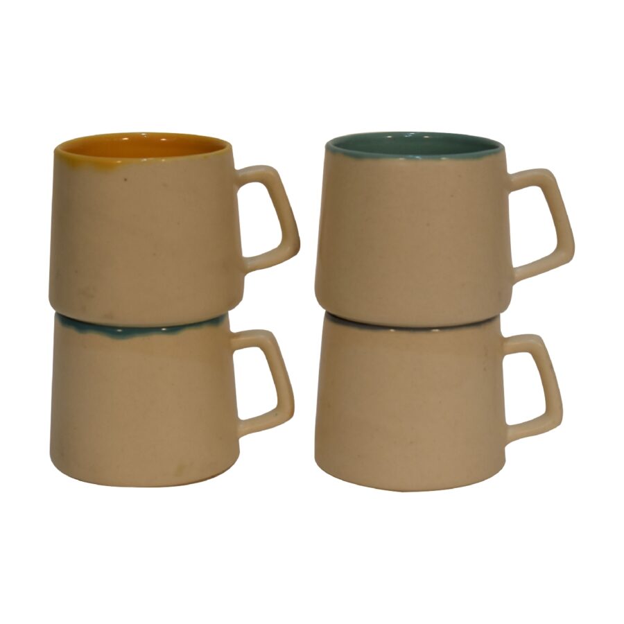in3095 cream & multi mug set of 4