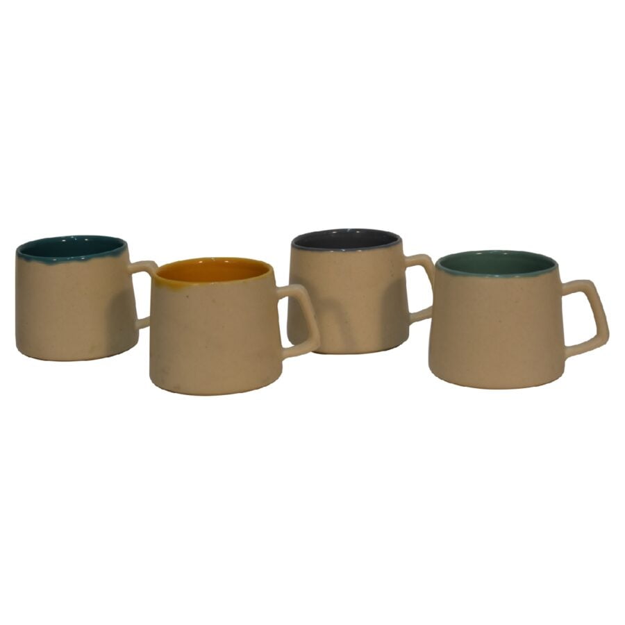 in3095 cream & multi mug set of 4