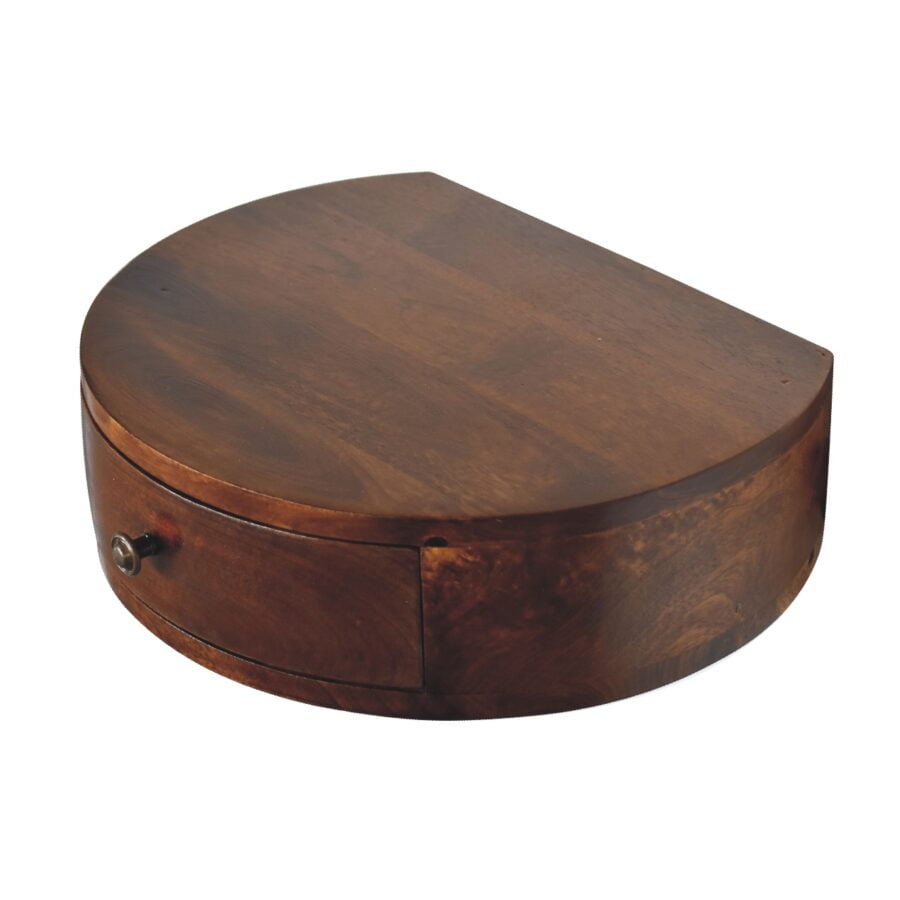 in3353 wall mounted rounded chestnut bedside