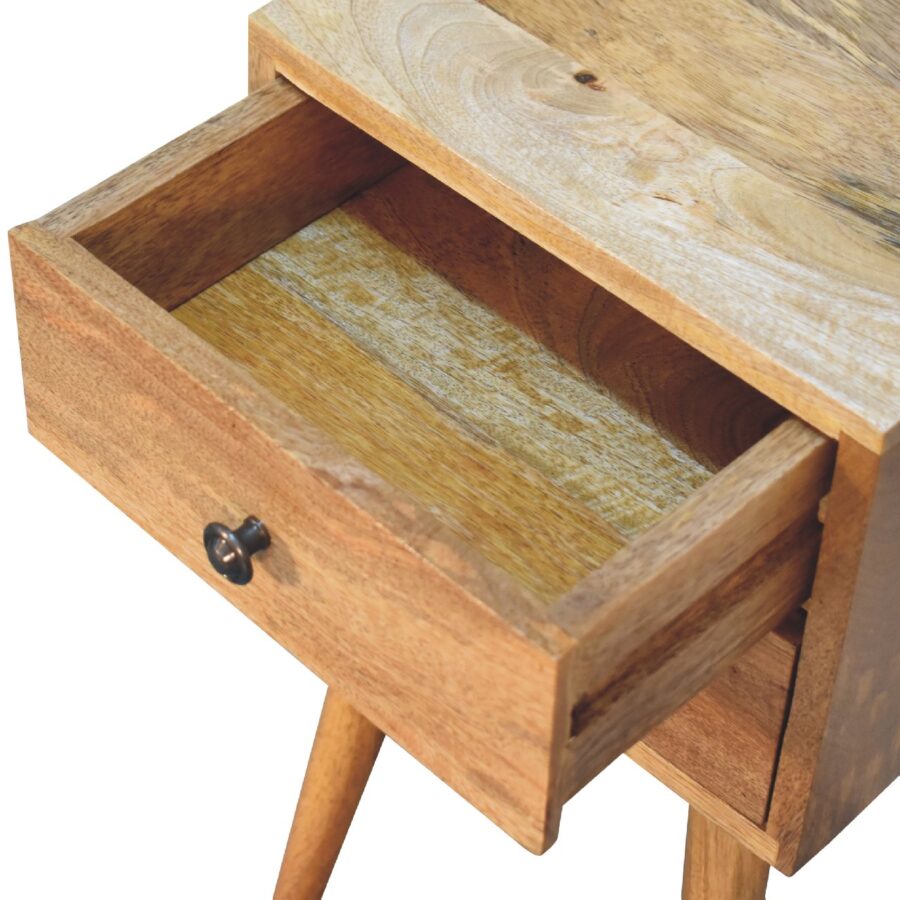 in3354 mini 2 drawer oak ish bedside