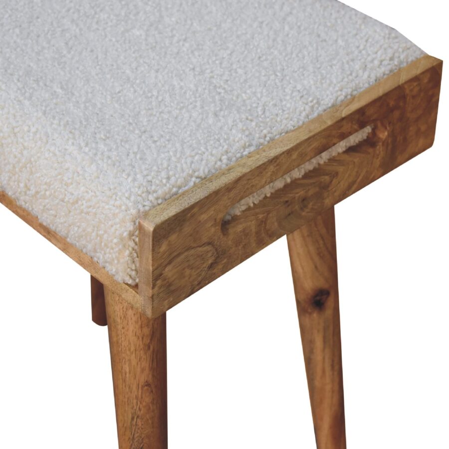 in3433 boucle cream tray style footstool