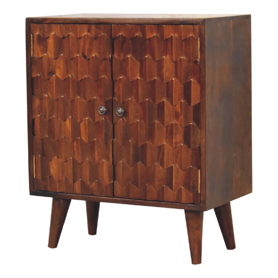 in3439 chestnut pineapple carved cabinet