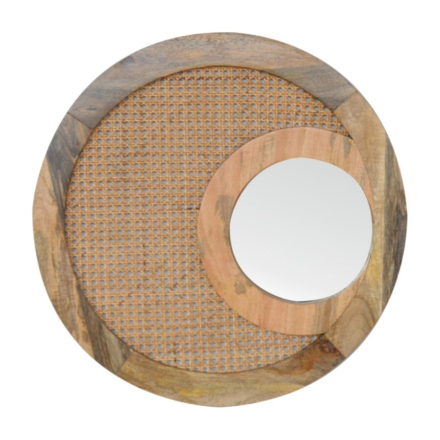 in1137 round woven mirror