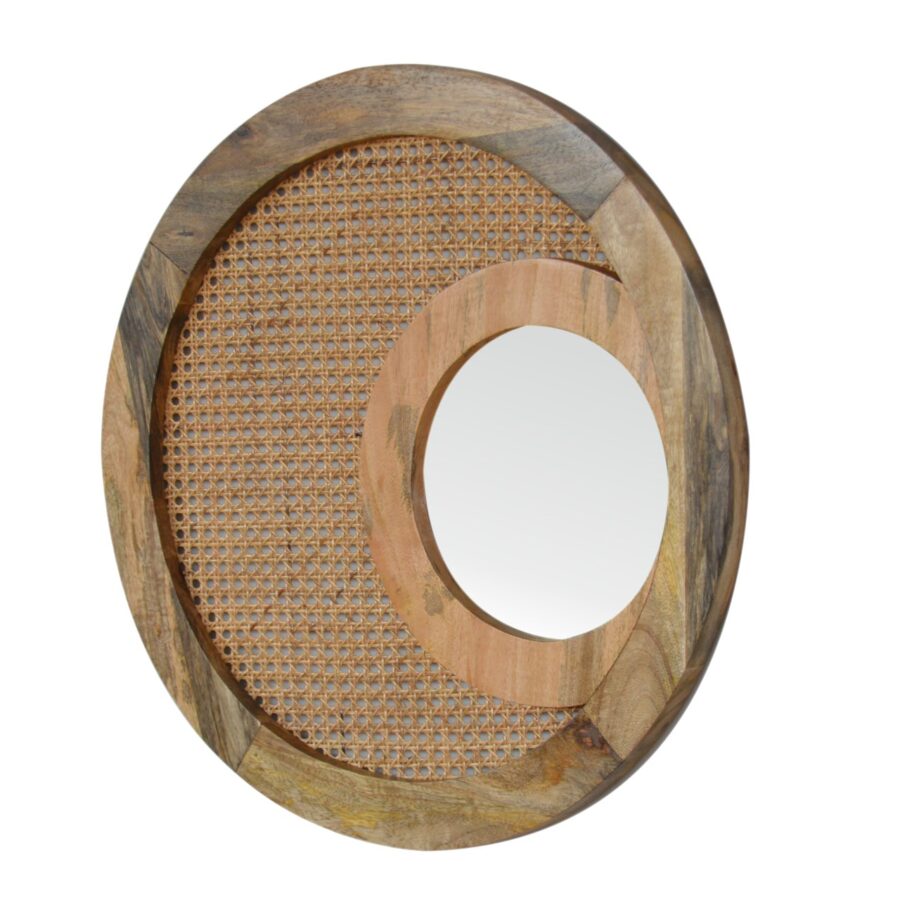 in1137 round woven mirror