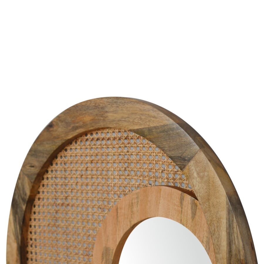 in1137 round woven mirror