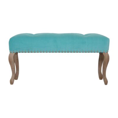 in1417 french style turquoise bench