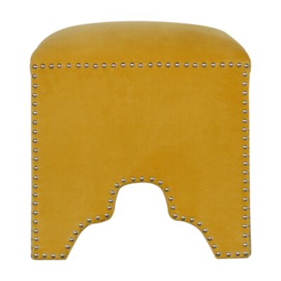 in1468 mustard studded footstool