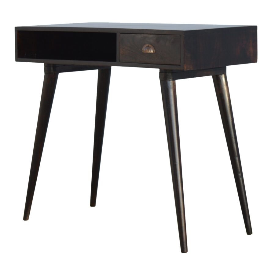 in2073 walnut 1 drawer nordic writing desk