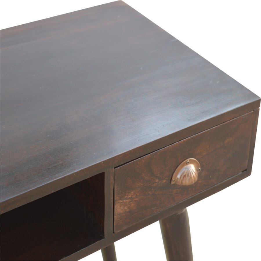 in2073 walnut 1 drawer nordic writing desk