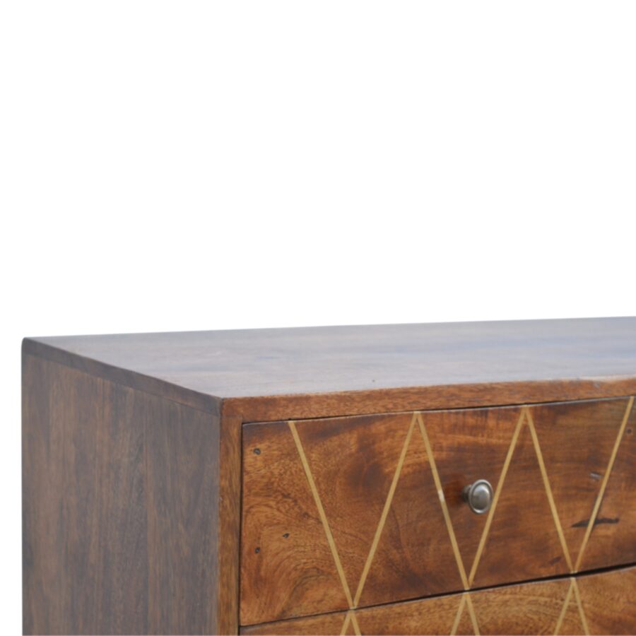 in282 geometric brass inlay media unit