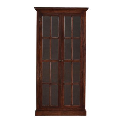 in3365 cherry tall cabinet with glazed doors