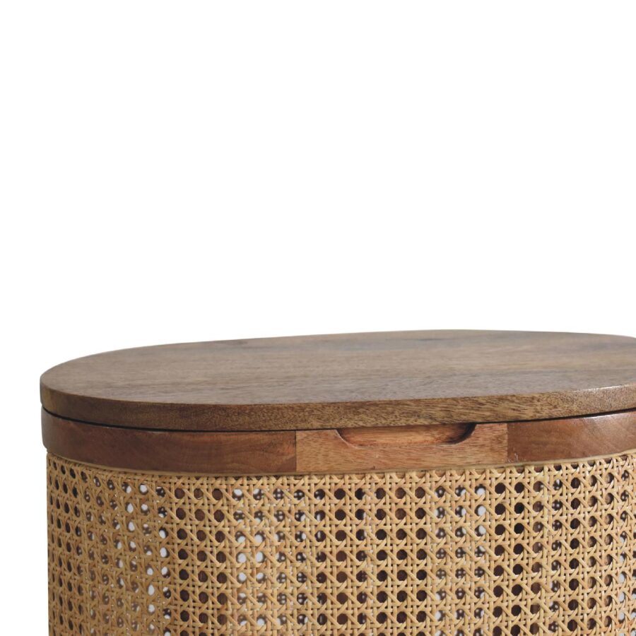 in3461 rattan lid up storage stool