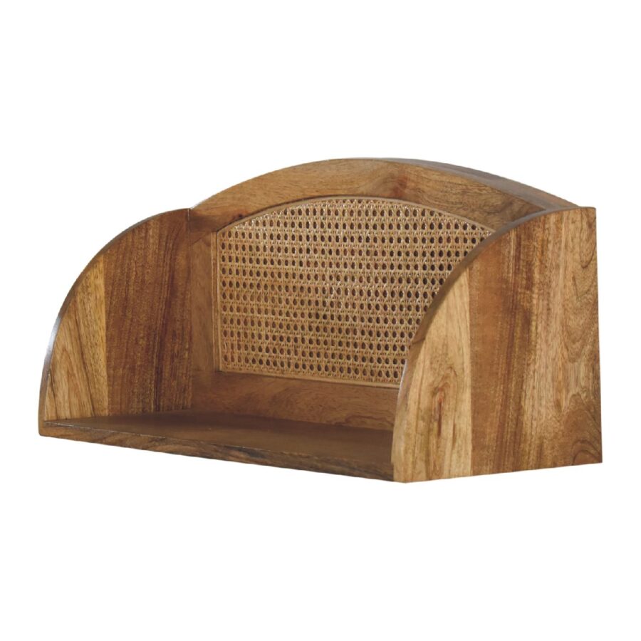 in3462 rattan open wall mounted shelf