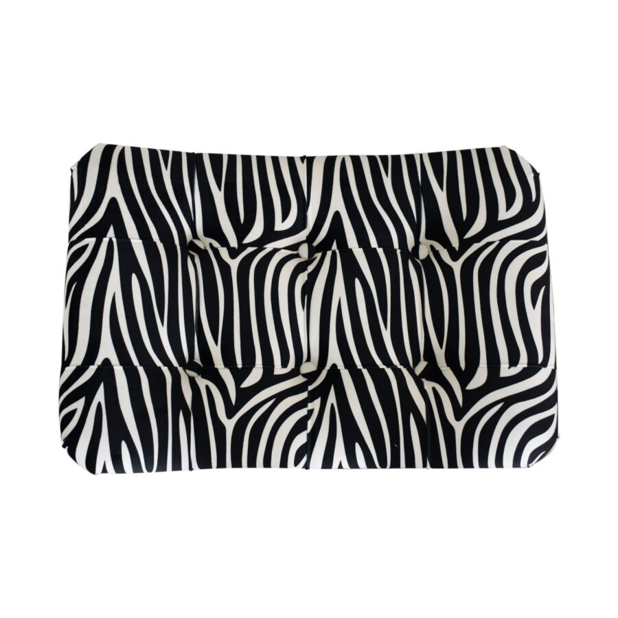 in1713 zebra print curved bench