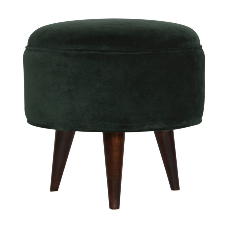 in824 emerald green velvet nordic style footstool