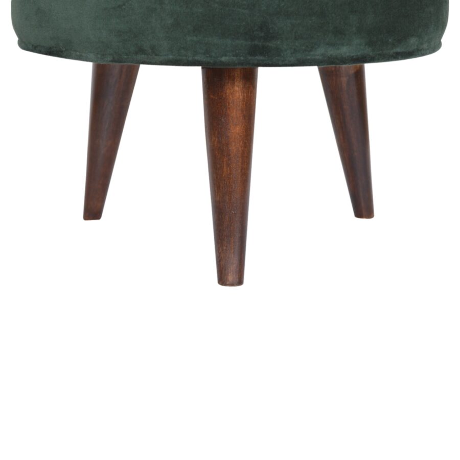 in824 emerald green velvet nordic style footstool