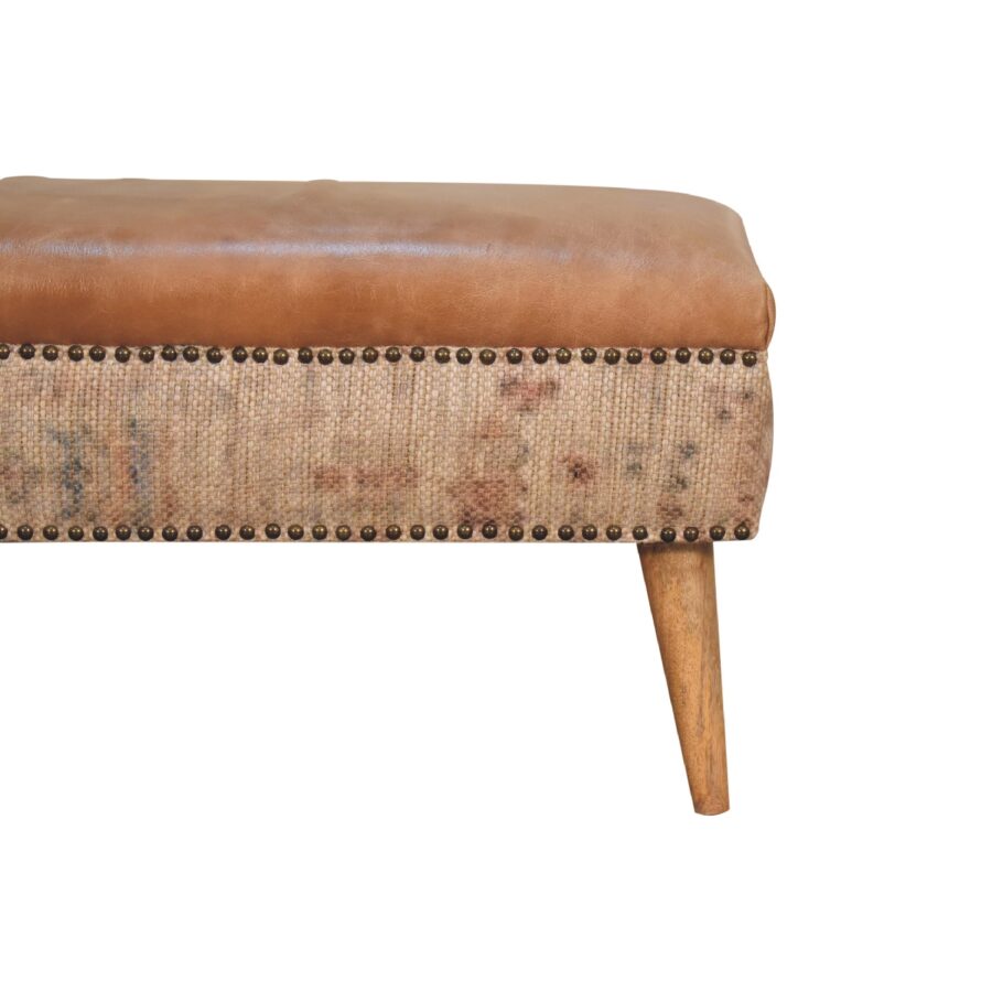 in3495 tan buffallo leather durrie bench