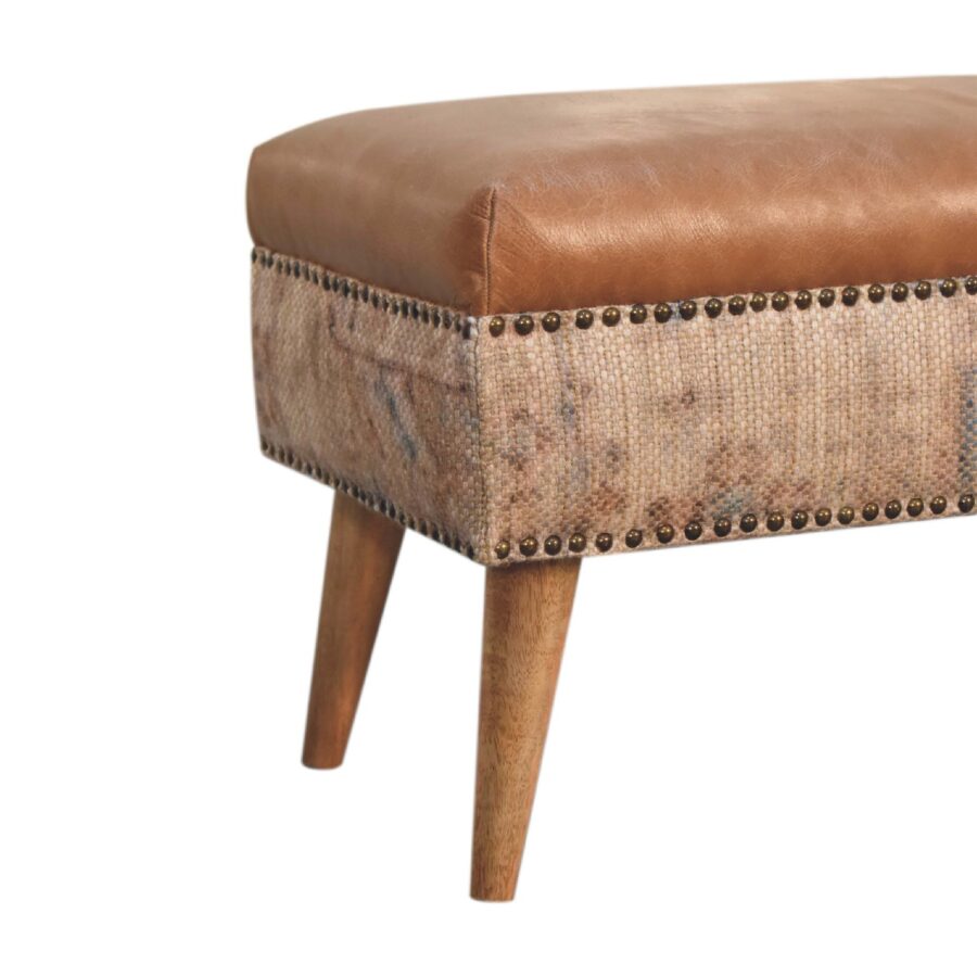 in3495 tan buffallo leather durrie bench