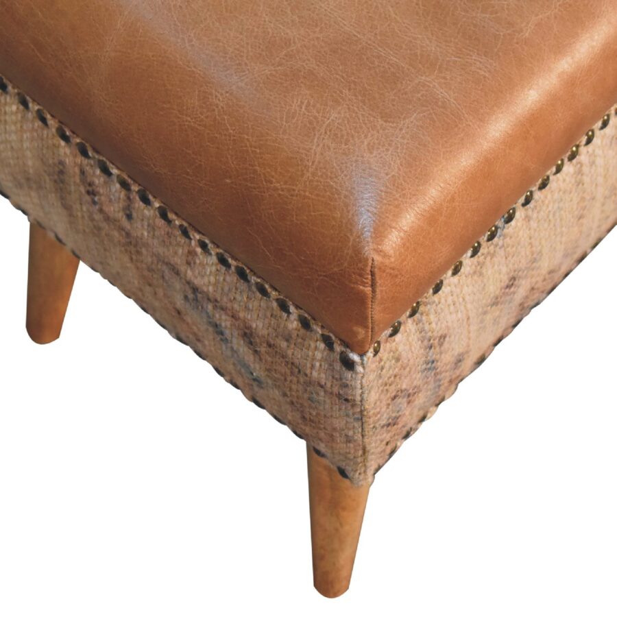 in3495 tan buffallo leather durrie bench