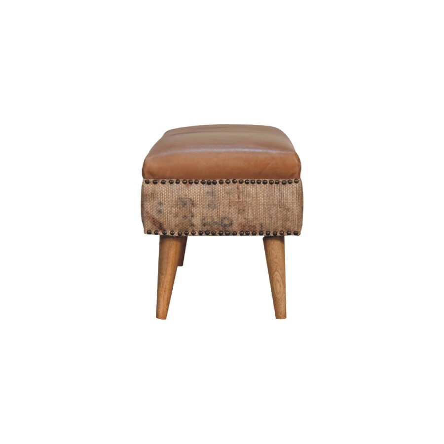 in3495 tan buffallo leather durrie bench