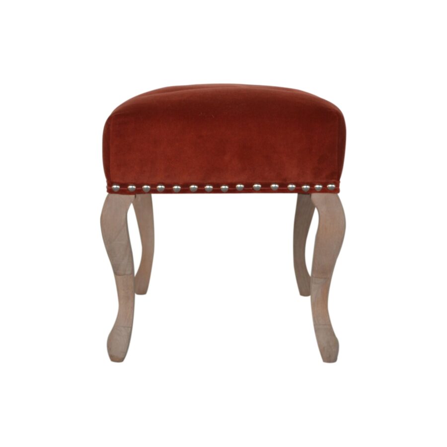 in1392 french style rust velvet bench