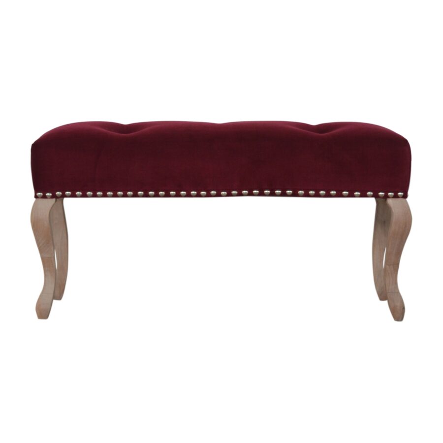 in1416 french style wine red bench