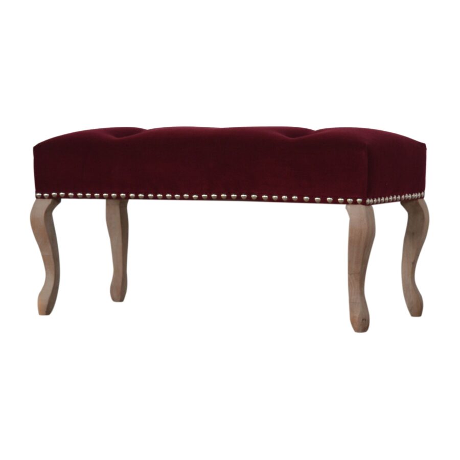 in1416 french style wine red bench