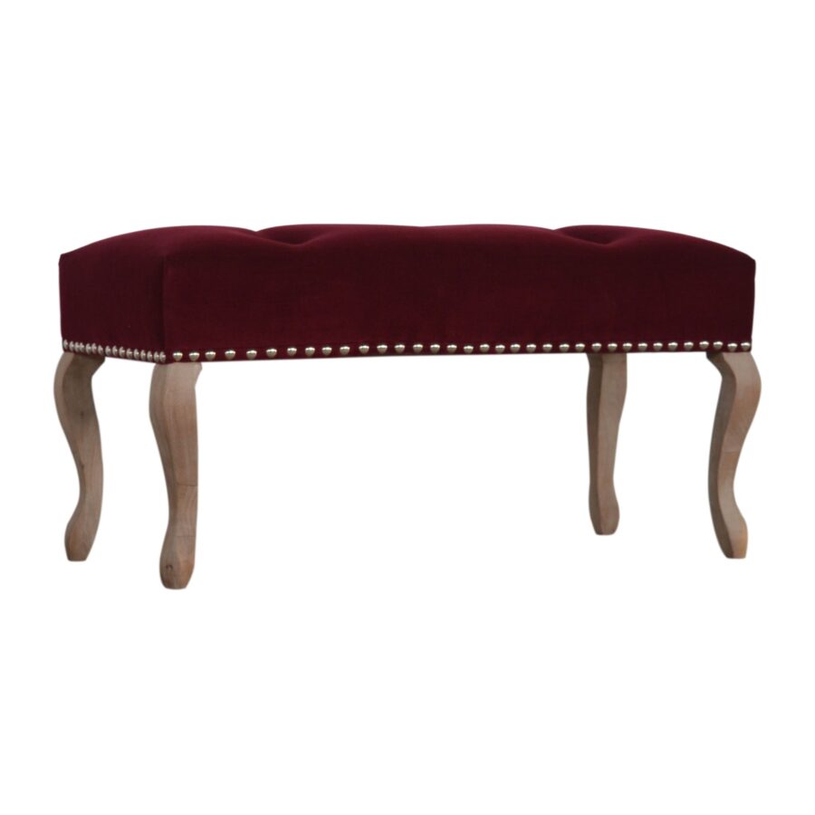 in1416 french style wine red bench