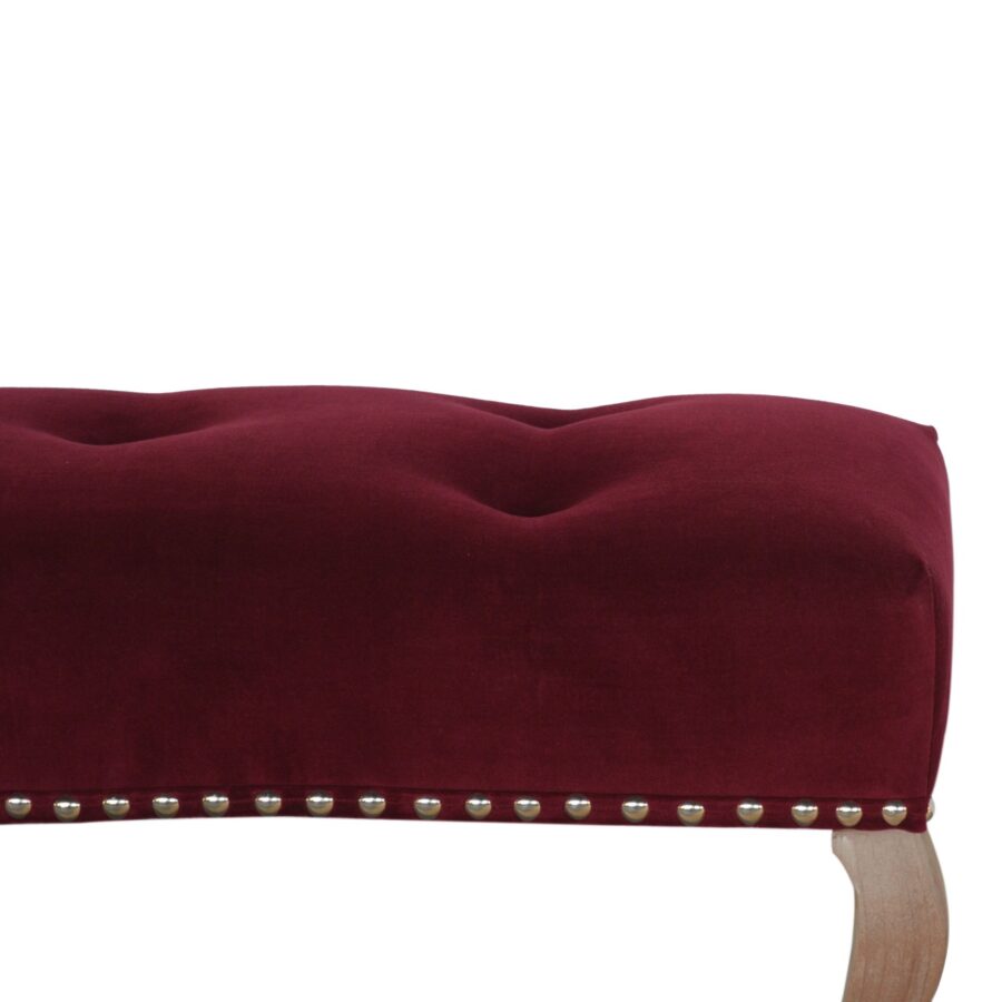 in1416 french style wine red bench