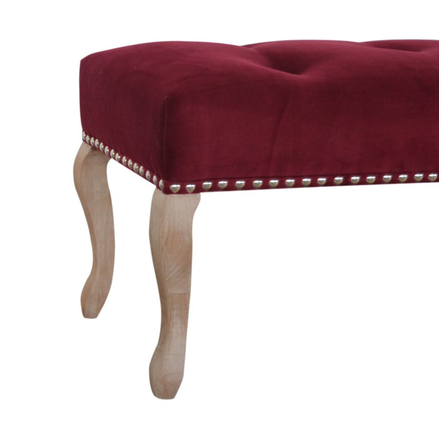 in1416 french style wine red bench