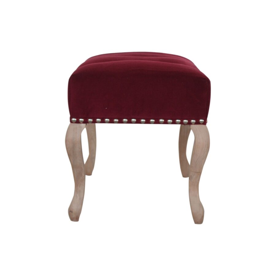 in1416 french style wine red bench