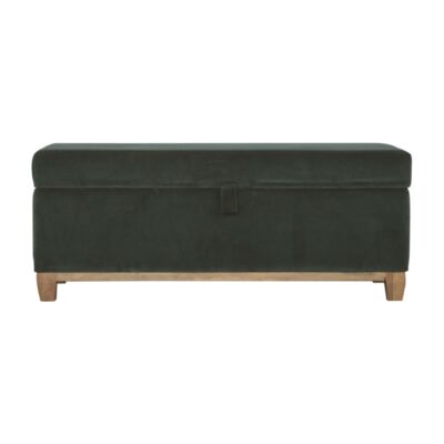 in1528 emerald cotton velvet storage box