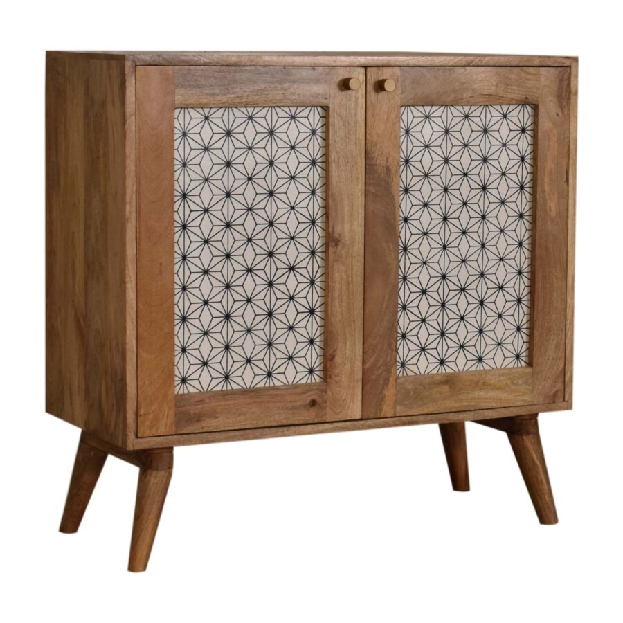 in1640 geometric screen printed cabinet