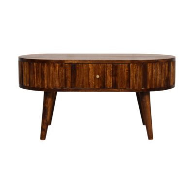 in3553 stripe chestnut coffee table