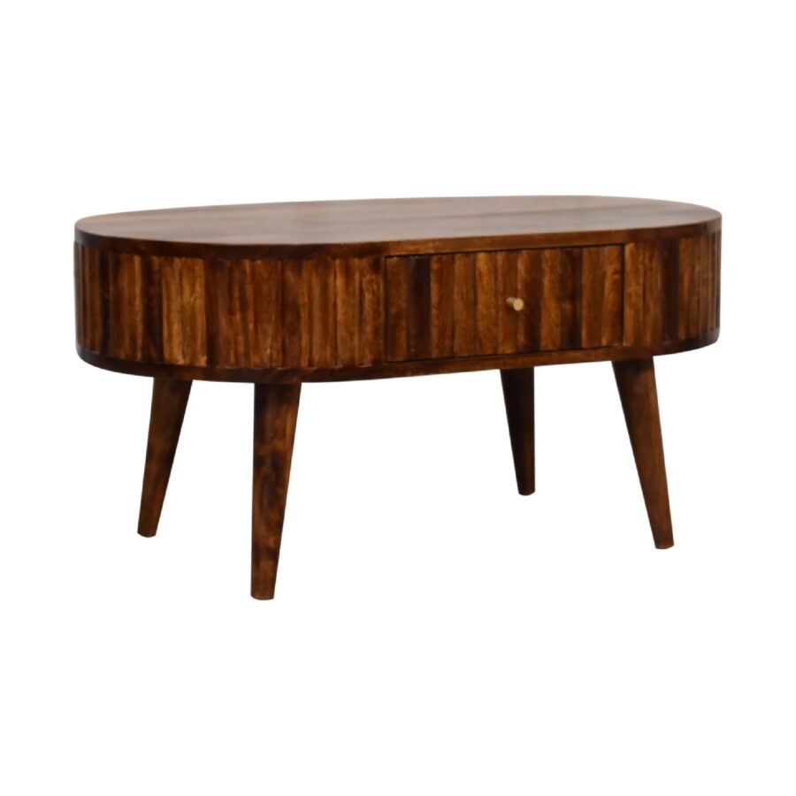 in3553 stripe chestnut coffee table