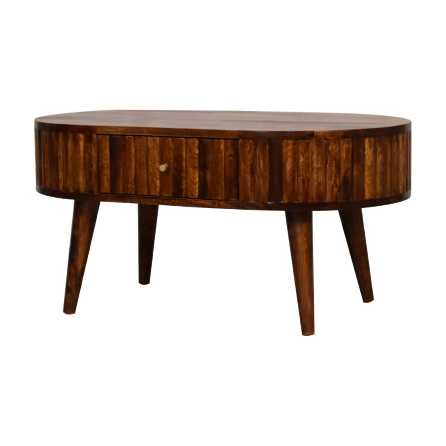 in3553 stripe chestnut coffee table