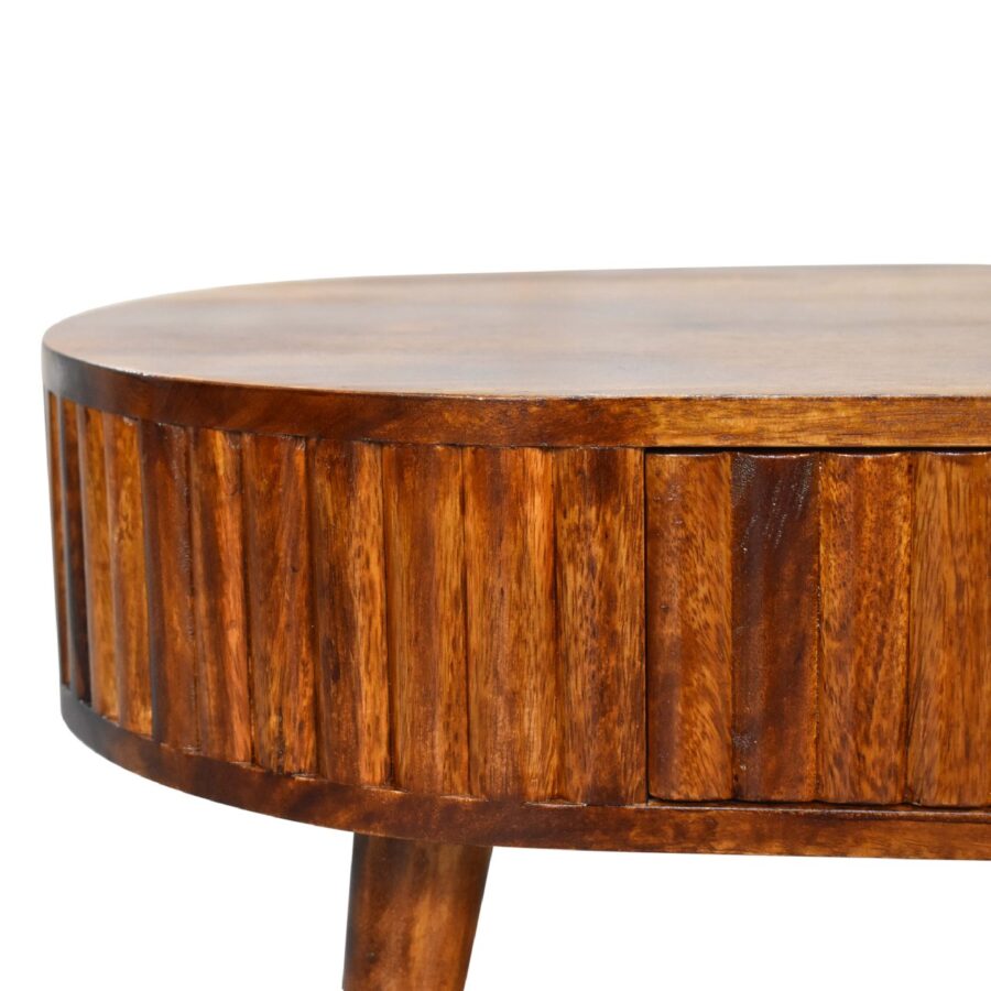 in3553 stripe chestnut coffee table