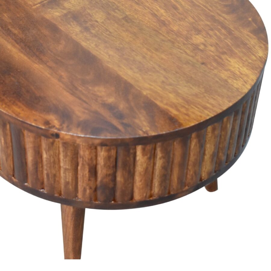 in3553 stripe chestnut coffee table